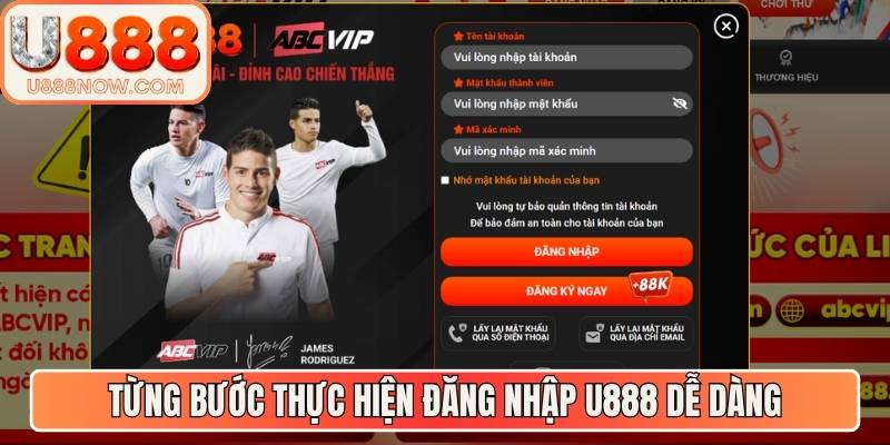 Từng bước thực hiện đăng nhập U888 dễ dàng