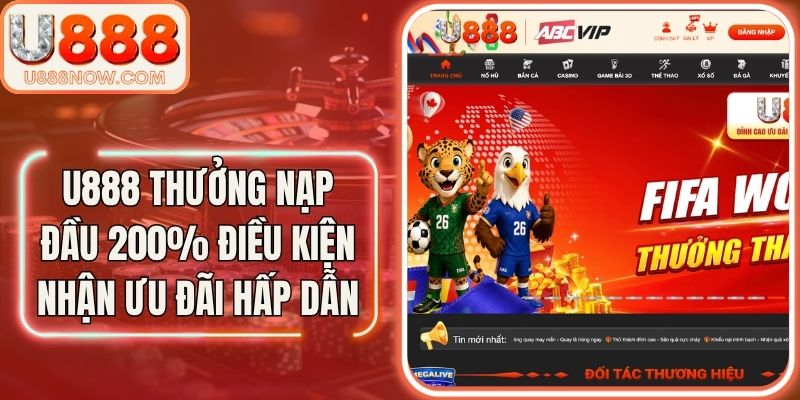 U888 Thưởng Nạp Đầu 200%